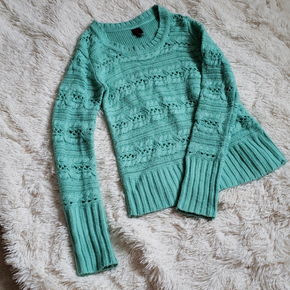 BeBe long sleeve eyelet sweater